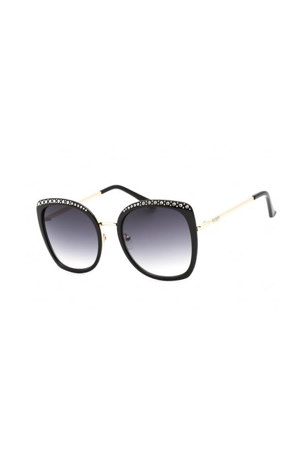 GUESS GF0381, Noir brillant/Dégradé fumé, taille unique