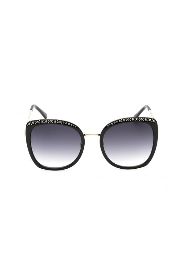 GUESS GF0381, Noir brillant/Dégradé fumé, taille unique