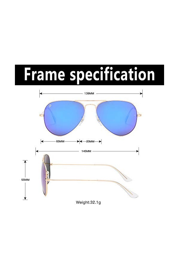 ADE WU Lunettes de Soleil en Verre Polarisé UV400 Protection Lunettes de Cyclisme pour Femmes Hommes - Aw3025