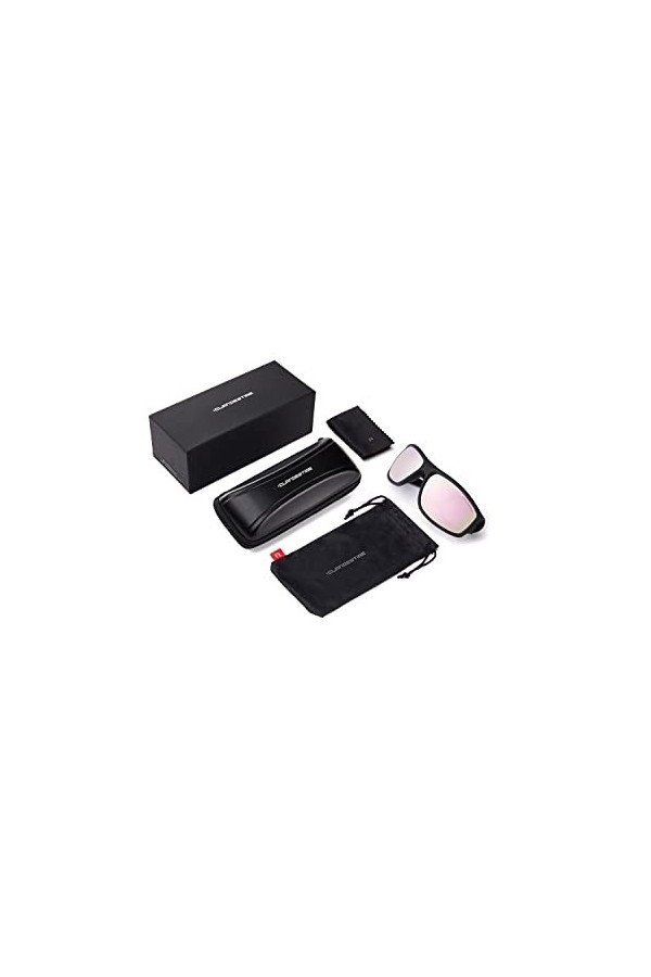 CLANDESTINE Curve Matte Black Rose - Lunettes de soleil polarisées homme & femme