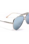 ISHEEP lunette de soleil homme et Femme Polarisées Premium Lunette de Soleil Cadre Métallique avec UV400 SIS-10-BL bleu 