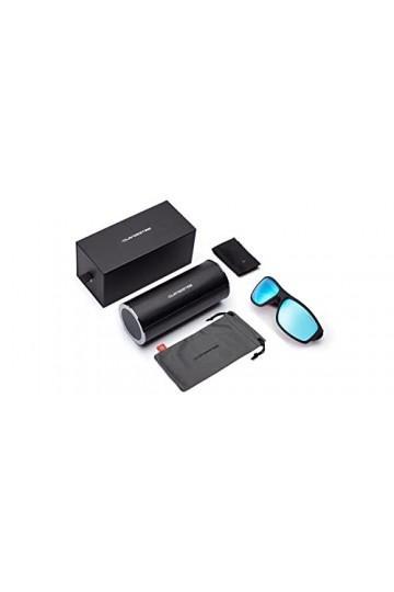 CLANDESTINE Curve Matte Black Blue N - Lunettes de soleil nylon HD homme & femme