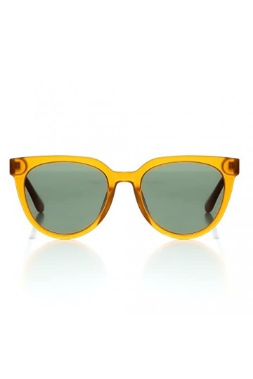isheep Lunettes de soleil Polarisées vintage Carré pour femmes hommes, mode Petite monture métallique SIS-15-YE（Jaune）