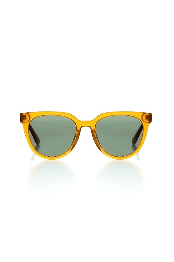 isheep Lunettes de soleil Polarisées vintage Carré pour femmes hommes, mode Petite monture métallique SIS-15-YE（Jaune）