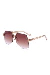 Raxinbang Lunettes de Soleil Violet Bleu Marron Rouge Transparent Lunettes De Soleil Irrégulières Femmes Hommes avec des Lune