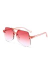 Raxinbang Lunettes de Soleil Violet Bleu Marron Rouge Transparent Lunettes De Soleil Irrégulières Femmes Hommes avec des Lune