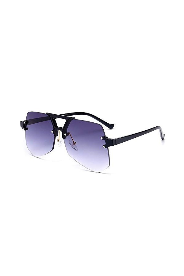 Raxinbang Lunettes de Soleil Violet Bleu Marron Rouge Transparent Lunettes De Soleil Irrégulières Femmes Hommes avec des Lune