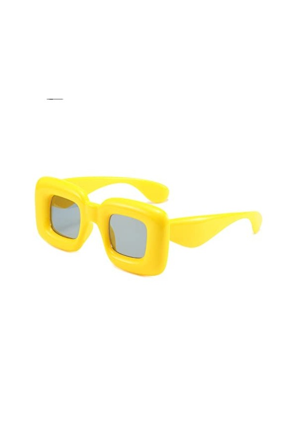 HCHES Lunettes de soleil carrées pour hommes femmes Rectangle lunettes de soleil femme grand cadre lunettes de soleil mâle om