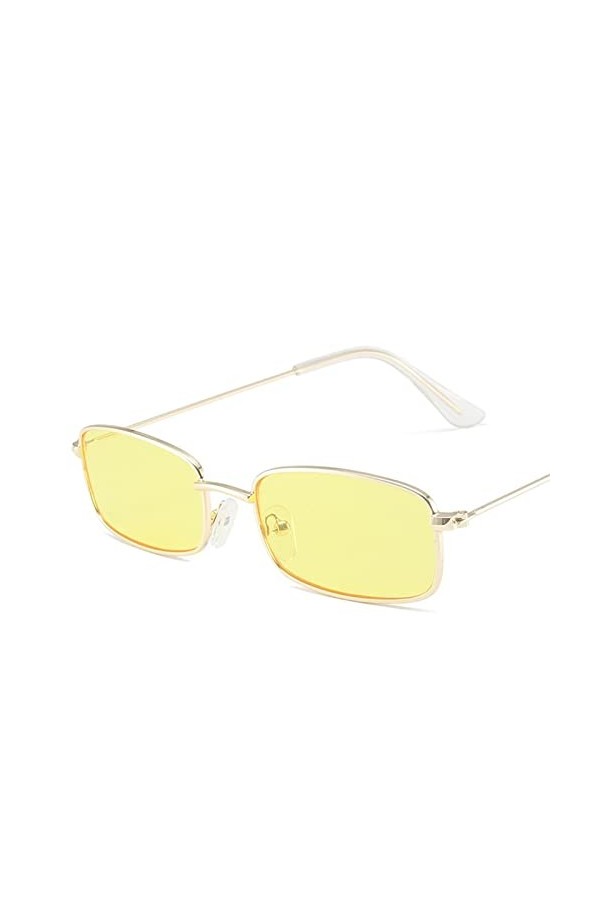 Générique Lunettes de soleil de plage de vacances en plein air en métal pour hommes et femmes à petit cadre carré