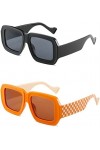 ANVALI Lunettes de Soleil Tendance, Nuances ultralégères, Lunettes de Soleil Grand Cadre Damier Lunettes de Soleil Lunettes H