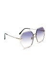 isheep Lunettes de soleil hexagonales polarisées pour femmes - Protection UV400, monture en métal, couleur rose SIS-23-PK