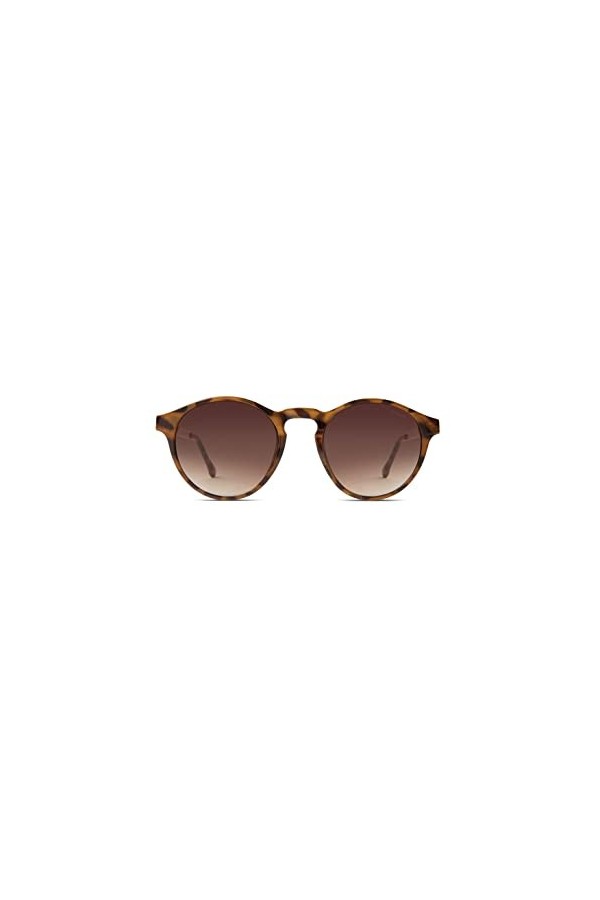 KOMONO Devon Paradise Lunettes de soleil unisexes rondes en Bio-Nylon pour homme et femme avec protection UV et verres résist