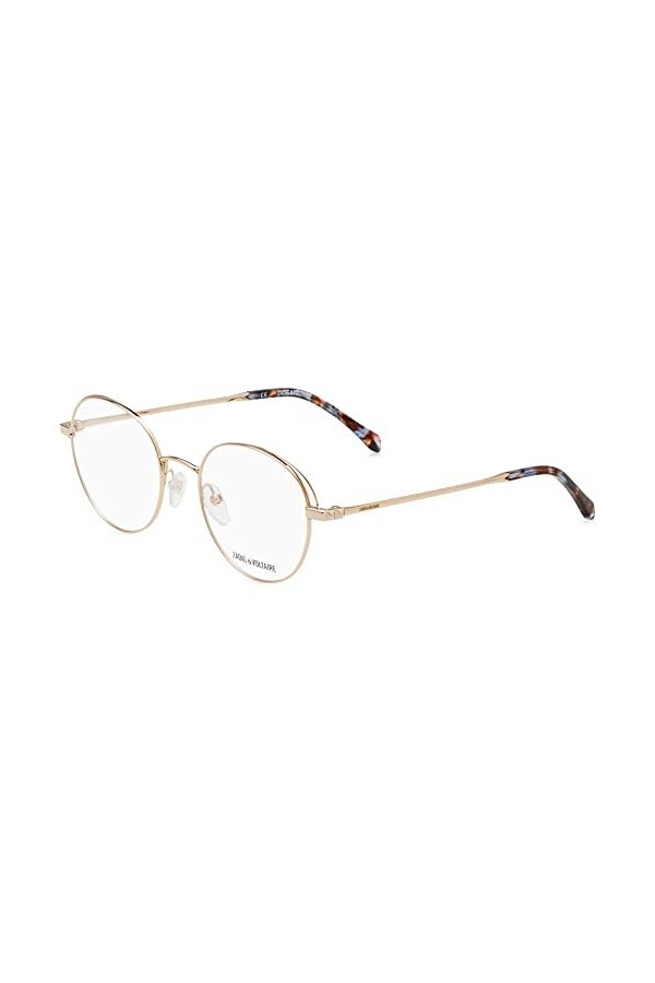 Zadig & Voltaire Vzv290 Lunettes de Soleil, Shiny Total Rose Gold, 50 Femme