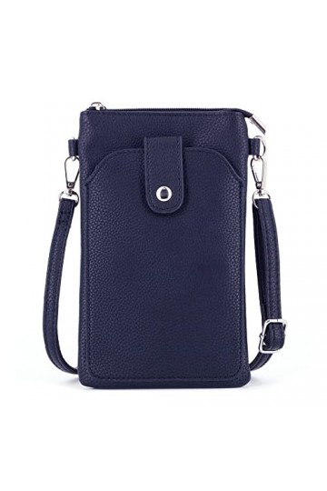 Petit Sac à Bandoulière Femme - Sacoche Rectangle pour Téléphone Portable - Pochette Simili Cuir Grainé Ville Fête - Chic Lég