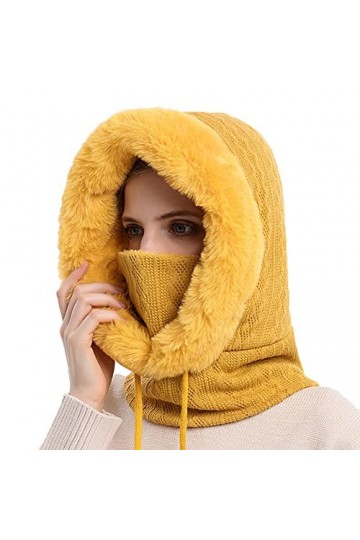 YAMEE Cagoule Femme Hiver Chaud,Balaclava Femme Chapeau Cagoule,Chapeau dhiver pour Les Sports De Plein Air dhiver