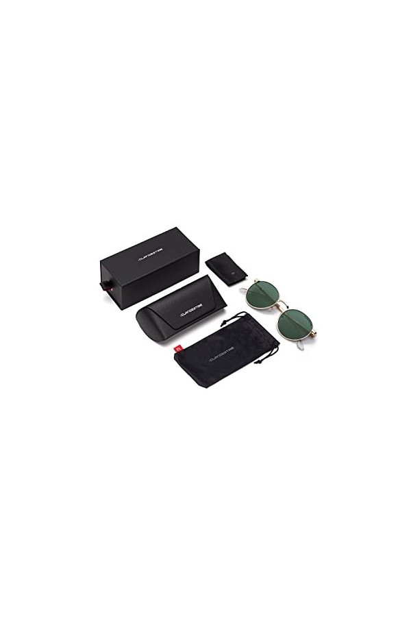 CLANDESTINE Orbita Gold Dark Green - Lunettes de soleil Nylon HD homme & femme