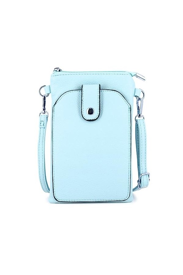 Petit Sac à Bandoulière Femme - Sacoche Rectangle pour Téléphone Portable - Pochette Simili Cuir Grainé Ville Fête - Chic Lég