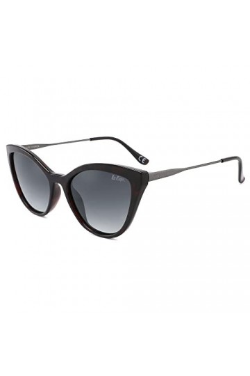 Lee Cooper Lunettes de soleil polarisées Cateye pour femme, Monture - Demi | Lentille - Gris dégradé, Taille unique