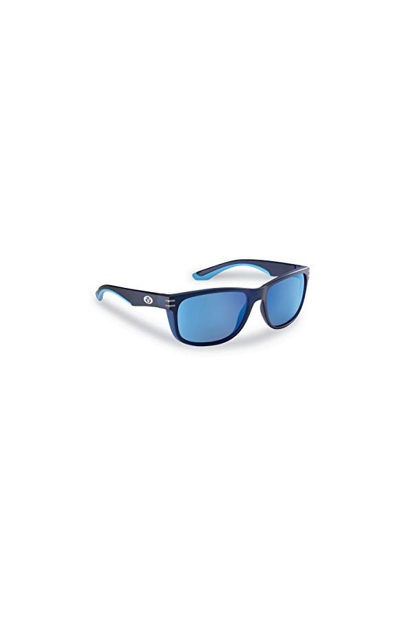 Flying Fisherman 7873NS Lunettes de soleil polarisées à double en-tête, monture bleu marine, verres fumés, taille M