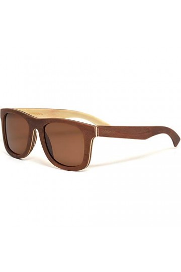 GOWOOD Lunettes de Soleil en Bois dérable Hommes et Femmes | Lunettes de Soleil Polarisées Homme UV400 | Lunette Bois Homme 