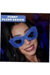 Abaodam 10 Pièces Lunettes En Peluche Lunettes De Mode Pour Femmes Lunettes De Soleil Mascarade Dames Lunettes Rave Lunettes 