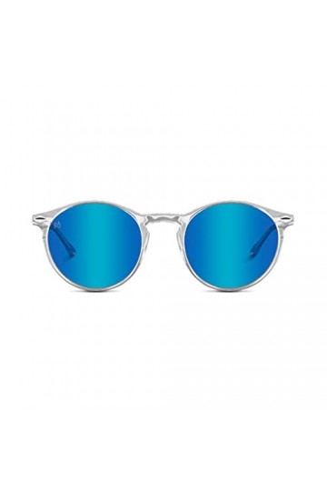 NOOZ Lunettes de soleil polarisées Crystal avec verres mirroir Ronde en Nylon pour homme et femme Essential CRUZ