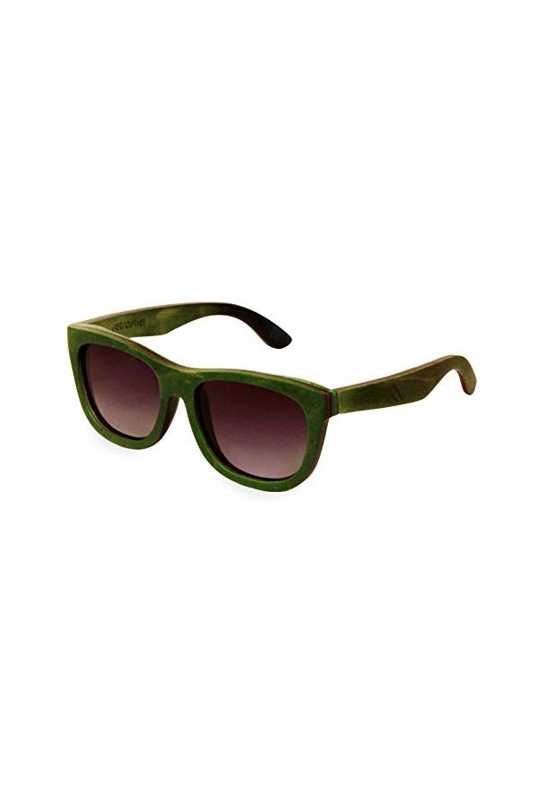 Lunettes de soleil en bois skate-board vert