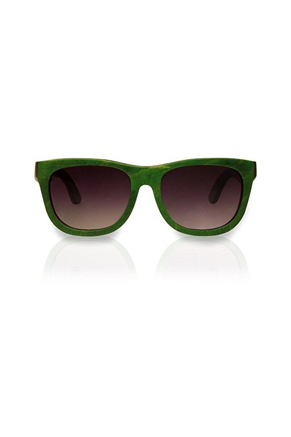 Lunettes de soleil en bois skate-board vert