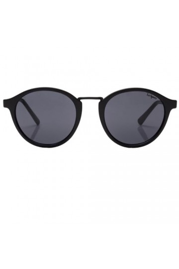 Le Specs PARADOX Lunettes de soleil pour homme et femme, monture ronde, avec protection UV, fumé mono/noir mat, taille unique