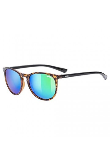 uvex Lgl 43 - Lunettes de Soleil pour Hommes et Femmes - Effet Miroir - Catégorie de Filtre 3 - Havanna/Green - One Size