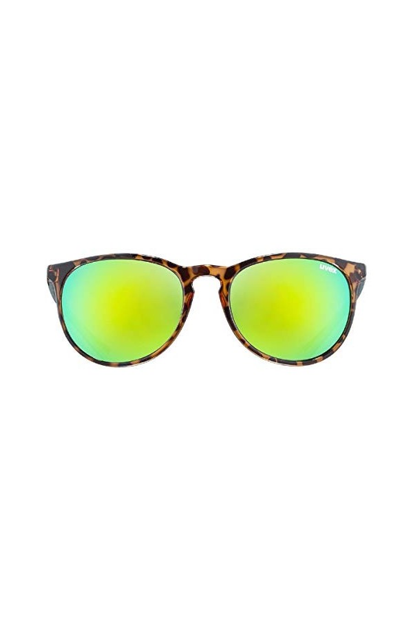 uvex Lgl 43 - Lunettes de Soleil pour Hommes et Femmes - Effet Miroir - Catégorie de Filtre 3 - Havanna/Green - One Size