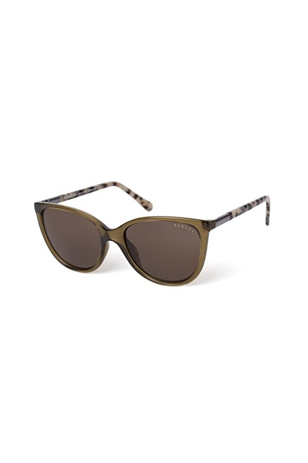 Radley FIONN 107 Lunettes de soleil pour femme avec verres en cristal brillant Vert/marron, Vert