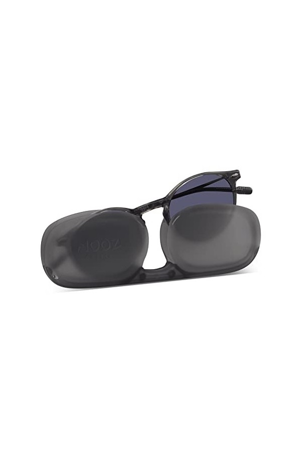 NOOZ Lunettes de soleil polarisées pour hommes et femmes - 100% de protection UV - couleur Dark Grey - avec étui compact - Co