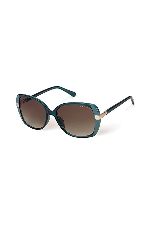 Radley Morwenna 107 Lunettes de soleil pour femme avec dégradé de cristal brillant Vert/marron, Vert