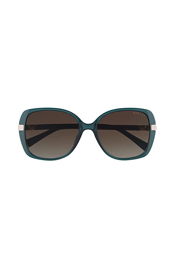 Radley Morwenna 107 Lunettes de soleil pour femme avec dégradé de cristal brillant Vert/marron, Vert