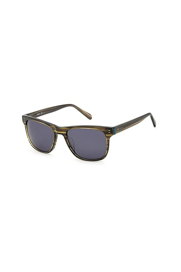 Fossil Fos 2112/s Sunglasses, 517/IR Khaki Horn, 55 Unisex