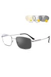 Photochromique Transition Lunettes De Lecture, Hommes Plein Cadre Alliage De Titane UV400 Lunettes De Soleil Presbytie Lunett