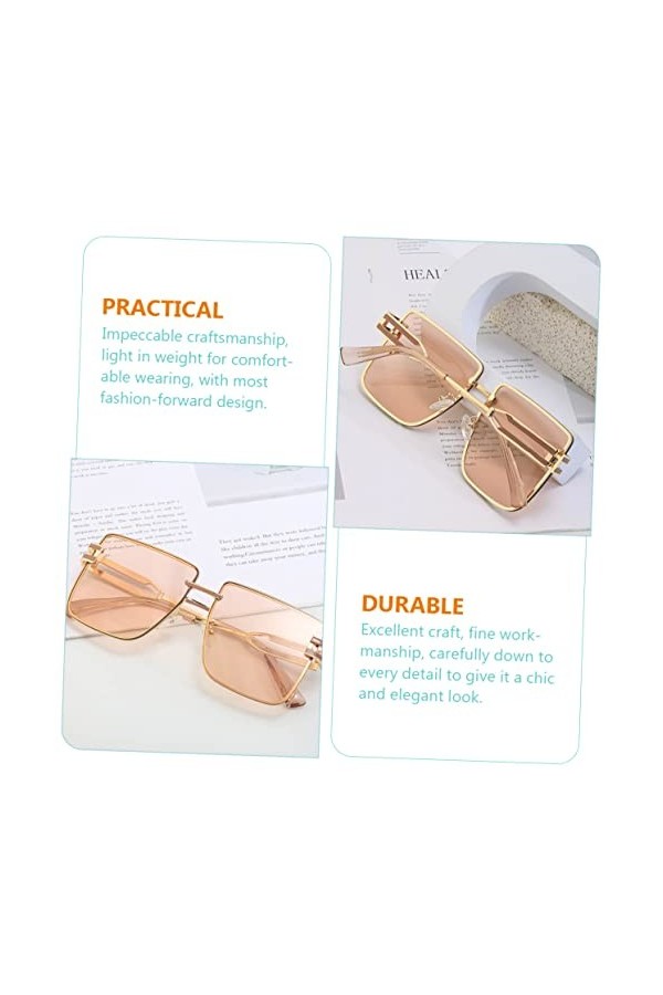 Yardwe 4Pcs Lunettes De Soleil Vêtements Pour Femmes Miss Plastique Anti-Uv