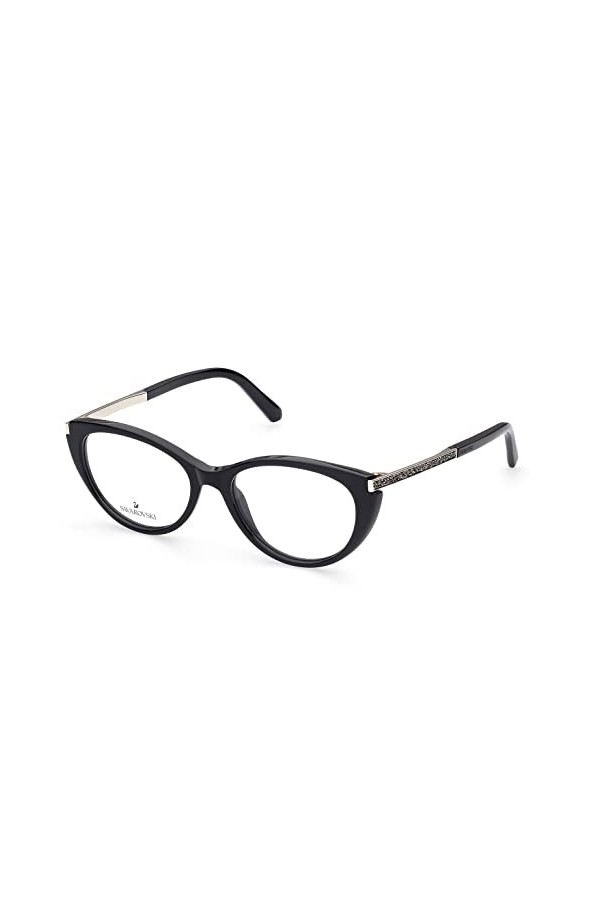 Swarovski Sk5413 Lunettes de Soleil, Noir Brillant, 51 Femme