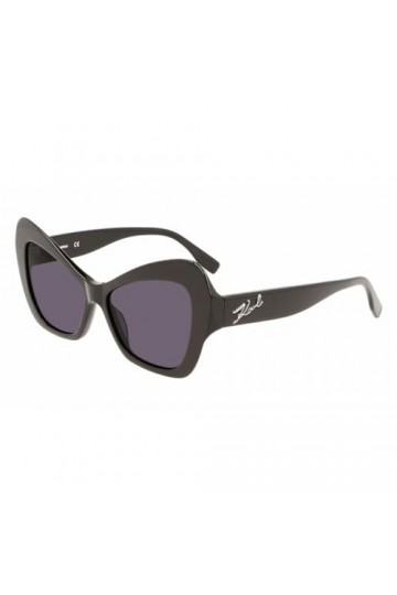 KARL LAGERFELD KL6076S Sunglasses, 001 Black, Taille Unique Unisex