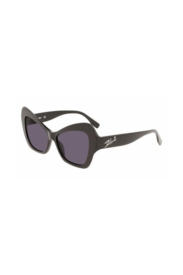 KARL LAGERFELD KL6076S Sunglasses, 001 Black, Taille Unique Unisex