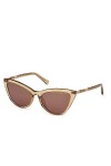 Gant GA8096 Lunettes de Soleil, Beige Brillant, 56/16/140 Femme
