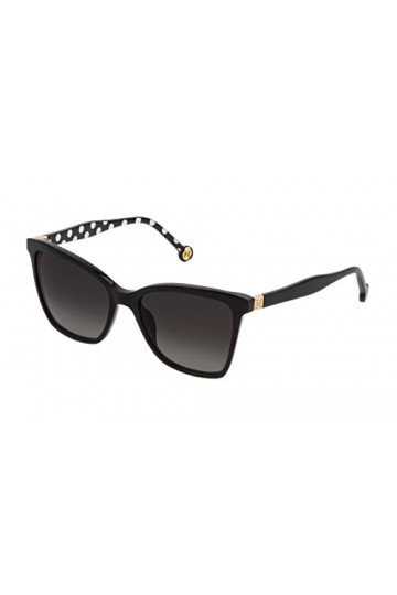 Carolina Herrera Lunettes de soleil femme SHE888-540700, Noir , 54/18/140