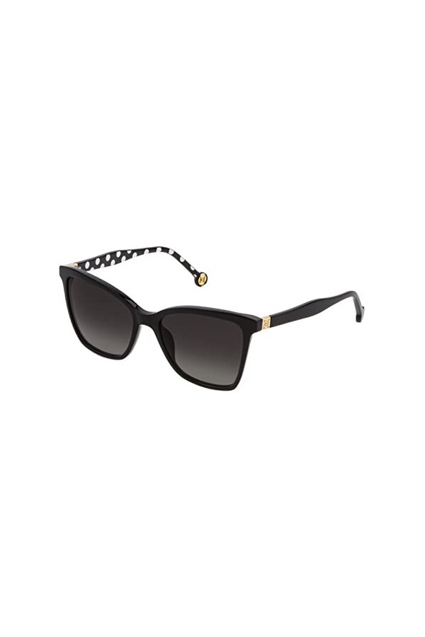 Carolina Herrera Lunettes de soleil femme SHE888-540700, Noir , 54/18/140
