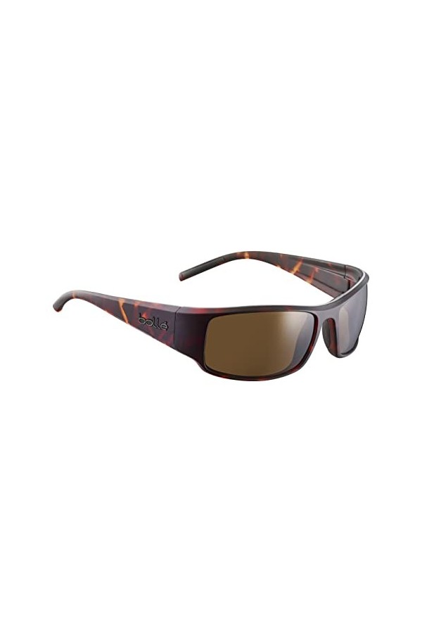 bollé - KING Tortoise Matte - Brown Polarized, Lunettes de soleil, Large, Mixte Adulte