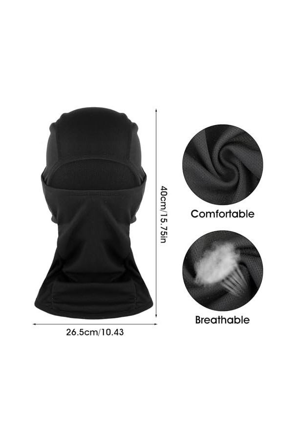 COMNICO Cagoule, masque facial, élastique, réglable, masque dhiver coupe-vent, écharpe de ski, protection contre le froid, é