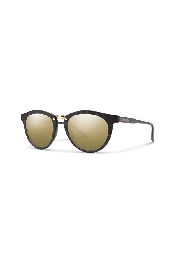 SMITH Mixte Questa Lunettes de Soleil, Miroir Tortue en frêne Mat doré, Taille Unique