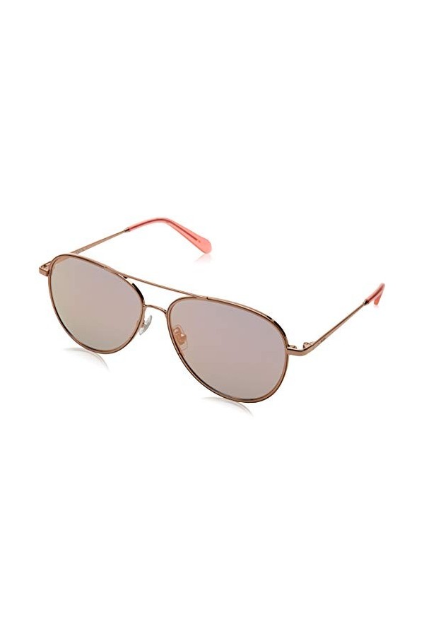 FOSSIL FOS 2096/G/S Lunettes de Soleil, Or Rouge, 57 Femme