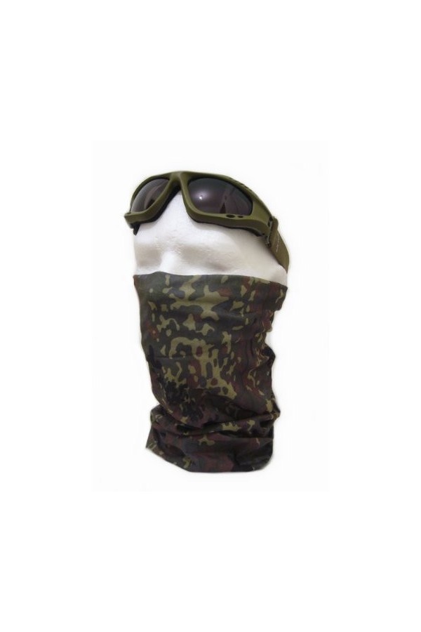 Tour de Cou/Masque/Cagoule 12 en 1"Flecktarn Camouflage - Airsoft/Paintball/Moto/Ski/Outdoor