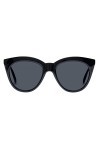 Le Specs Halfmoon Magic Lunettes de soleil pour homme et femme Forme de monture Cat Eye avec protection UV, fumé mono/noir